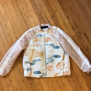 Zara pink tiger bomber jacket